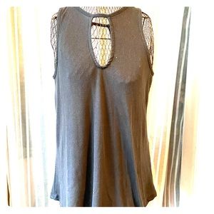 Grey dressy tank top
